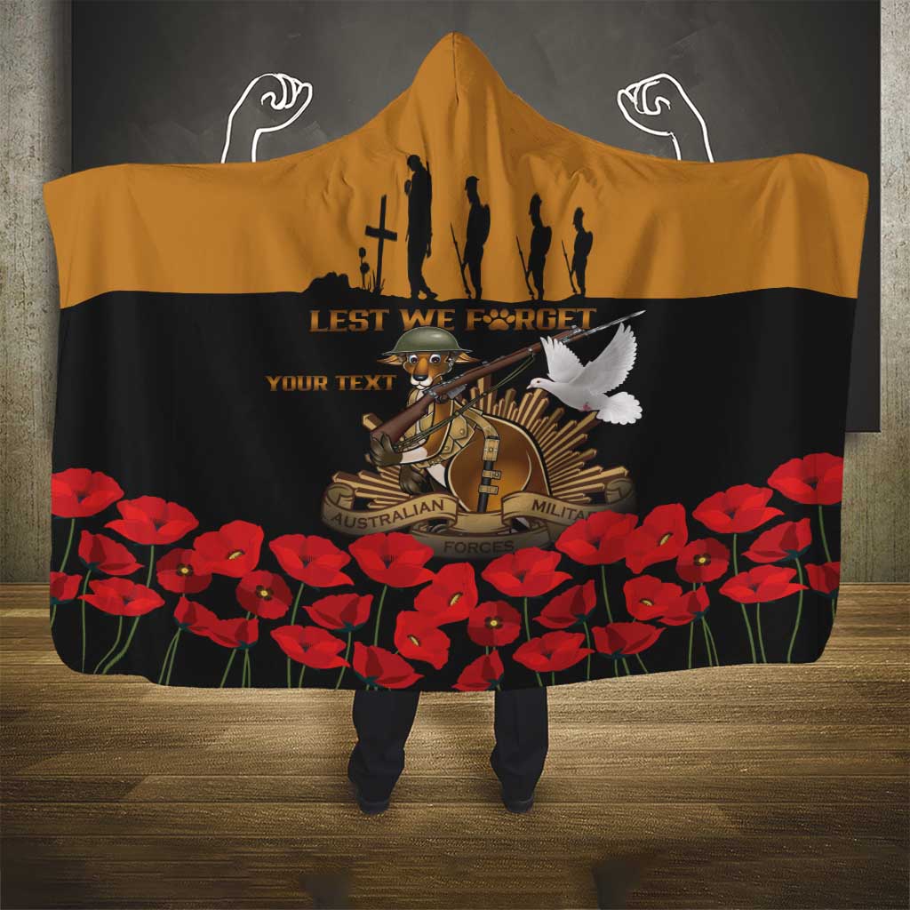 Australia ANZAC Day Personalised Hooded Blanket Honouring The Animals That Served