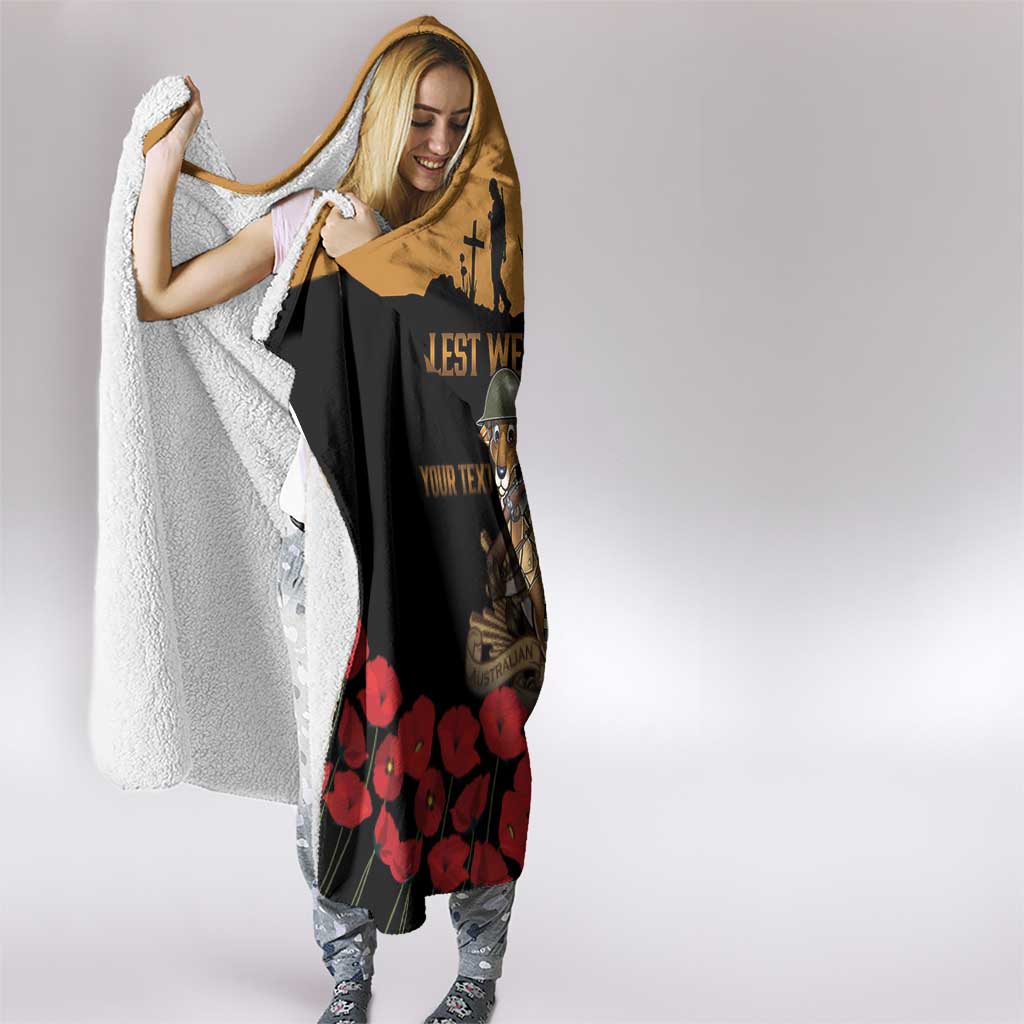 Australia ANZAC Day Personalised Hooded Blanket Honouring The Animals That Served