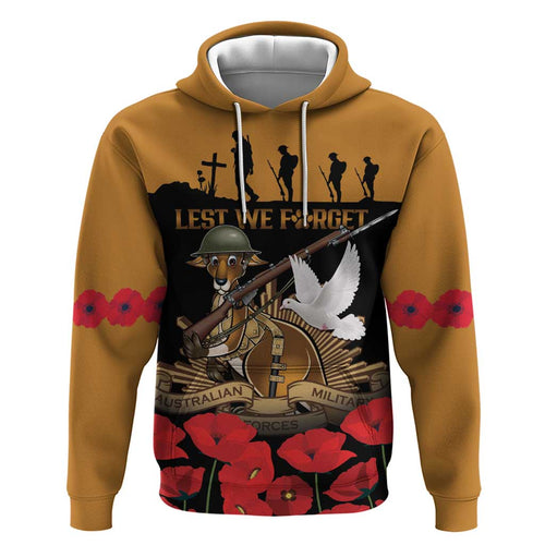 Australia ANZAC Day Personalised Hoodie Honouring The Animals That Served