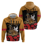 Australia ANZAC Day Personalised Hoodie Honouring The Animals That Served