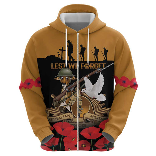 Australia ANZAC Day Personalised Hoodie Honouring The Animals That Served