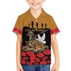 Australia ANZAC Day Personalised Kid Hawaiian Shirt Honouring The Animals That Served