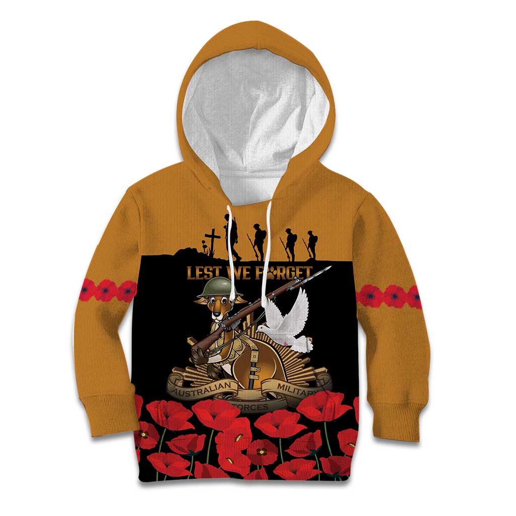 Australia ANZAC Day Personalised Kid Hoodie Honouring The Animals That Served