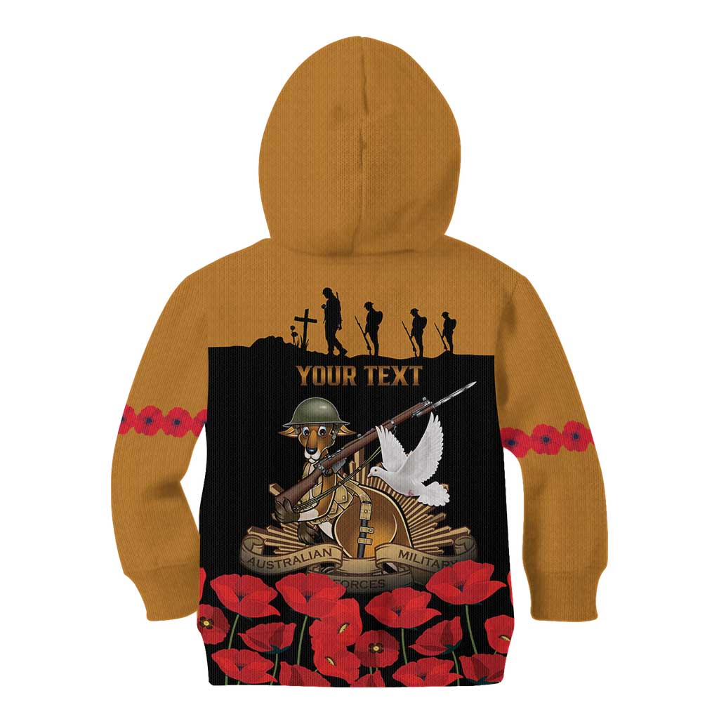 Australia ANZAC Day Personalised Kid Hoodie Honouring The Animals That Served