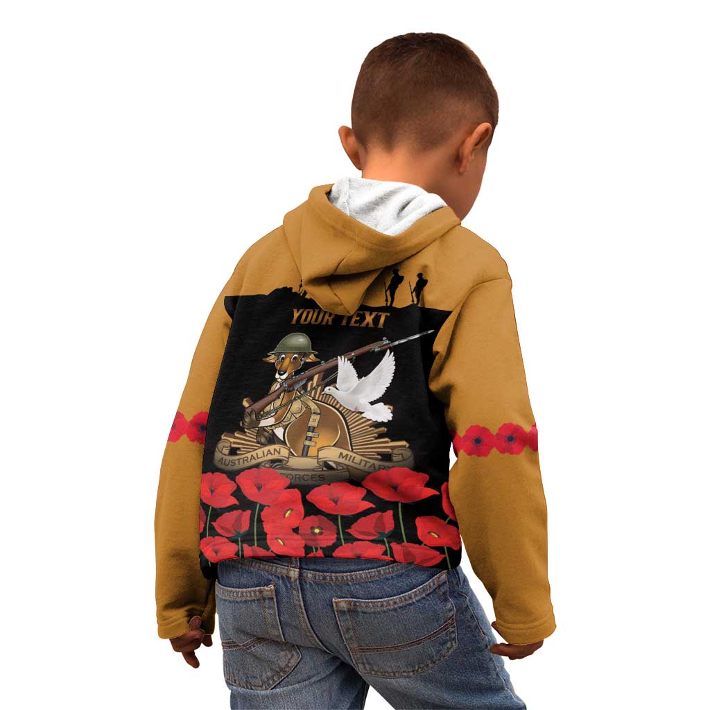 Australia ANZAC Day Personalised Kid Hoodie Honouring The Animals That Served