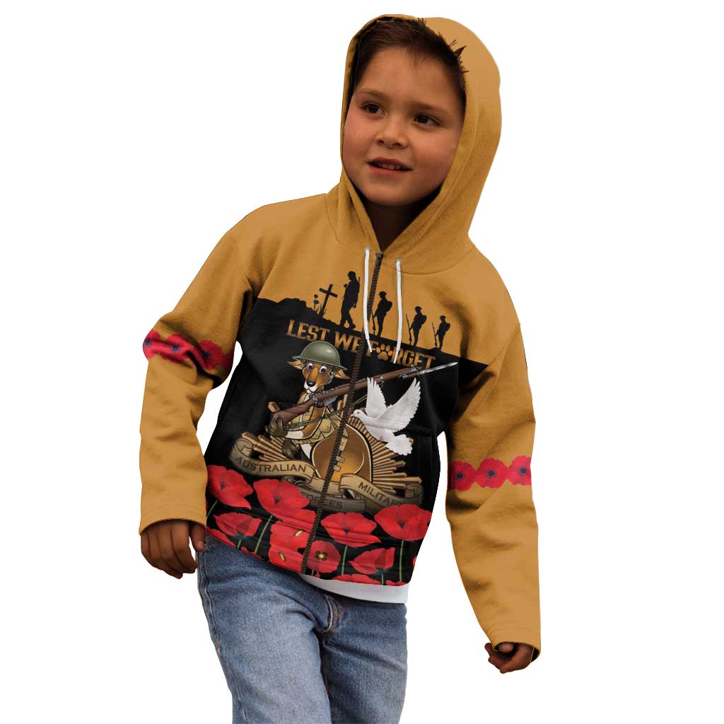 Australia ANZAC Day Personalised Kid Hoodie Honouring The Animals That Served