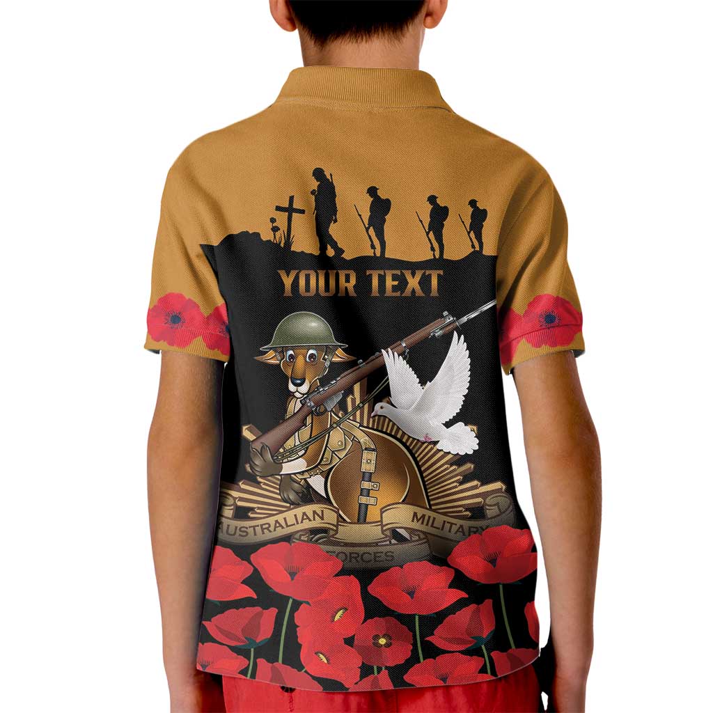 Australia ANZAC Day Personalised Kid Polo Shirt Honouring The Animals That Served
