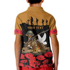 Australia ANZAC Day Personalised Kid Polo Shirt Honouring The Animals That Served
