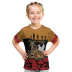 Australia ANZAC Day Personalised Kid T Shirt Honouring The Animals That Served