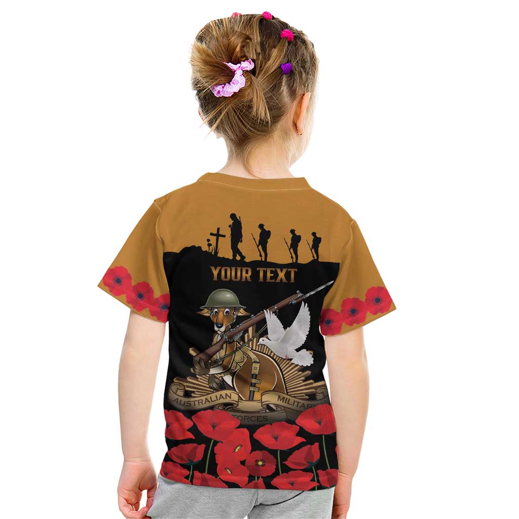 Australia ANZAC Day Personalised Kid T Shirt Honouring The Animals That Served