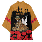 Australia ANZAC Day Personalised Kimono Honouring The Animals That Served