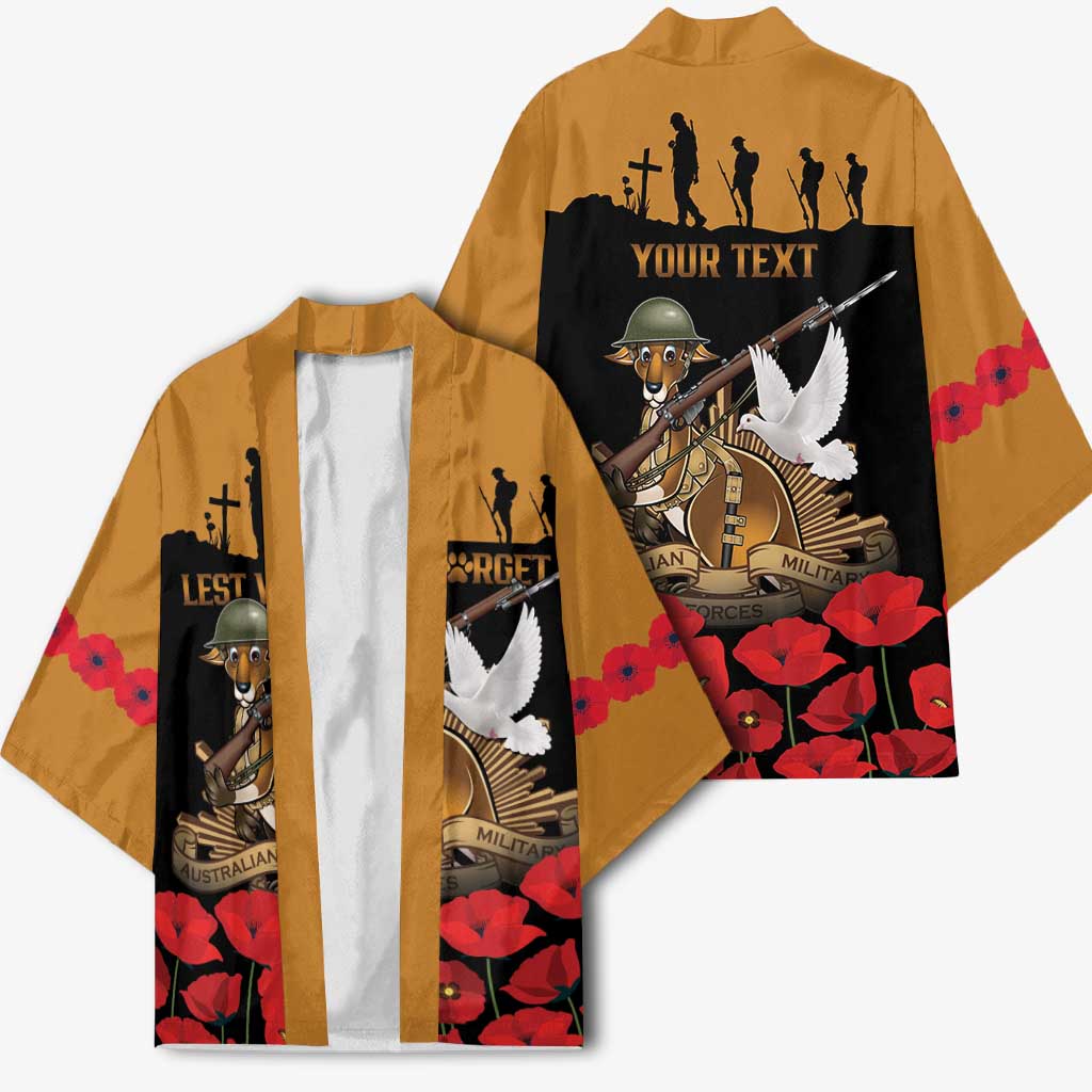 Australia ANZAC Day Personalised Kimono Honouring The Animals That Served