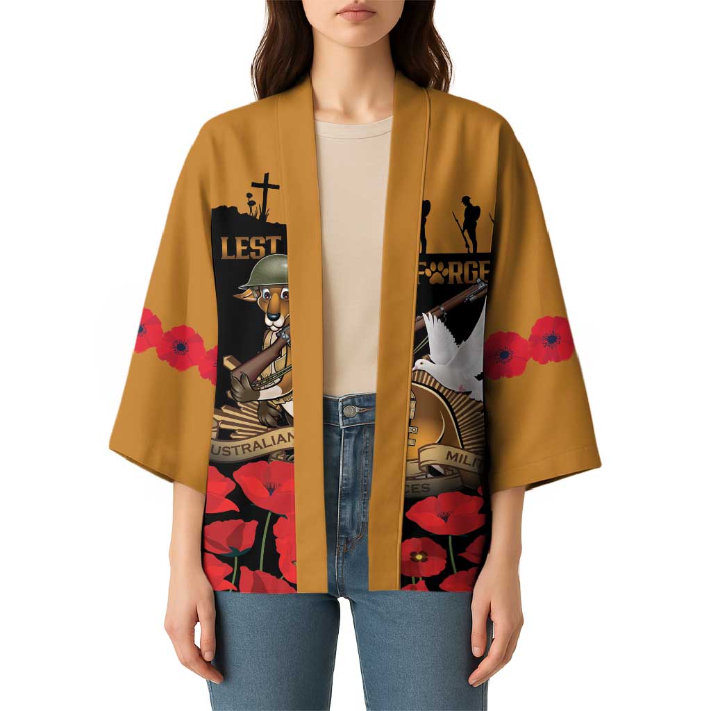 Australia ANZAC Day Personalised Kimono Honouring The Animals That Served