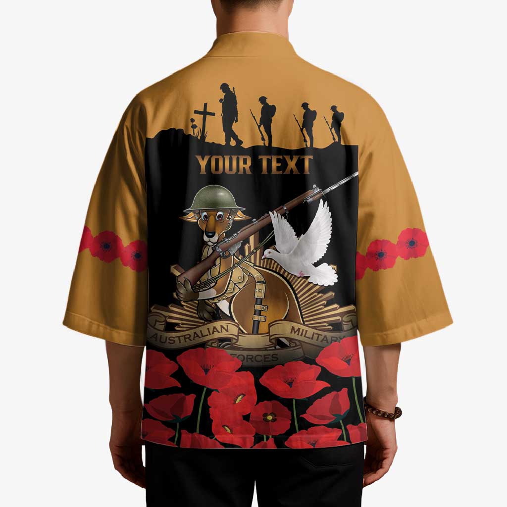 Australia ANZAC Day Personalised Kimono Honouring The Animals That Served