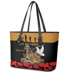 Australia ANZAC Day Personalised Leather Tote Bag Honouring The Animals That Served