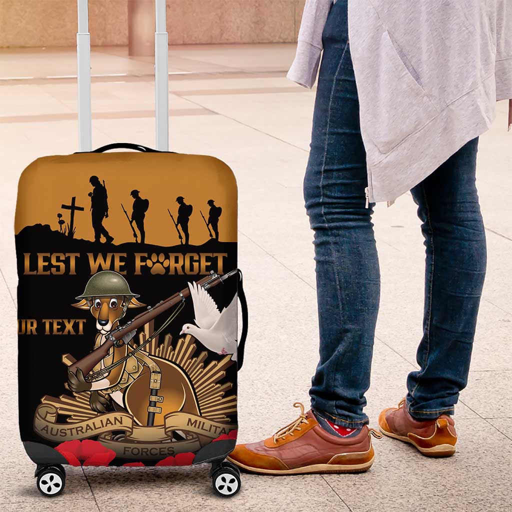 Australia ANZAC Day Personalised Luggage Cover Honouring The Animals That Served