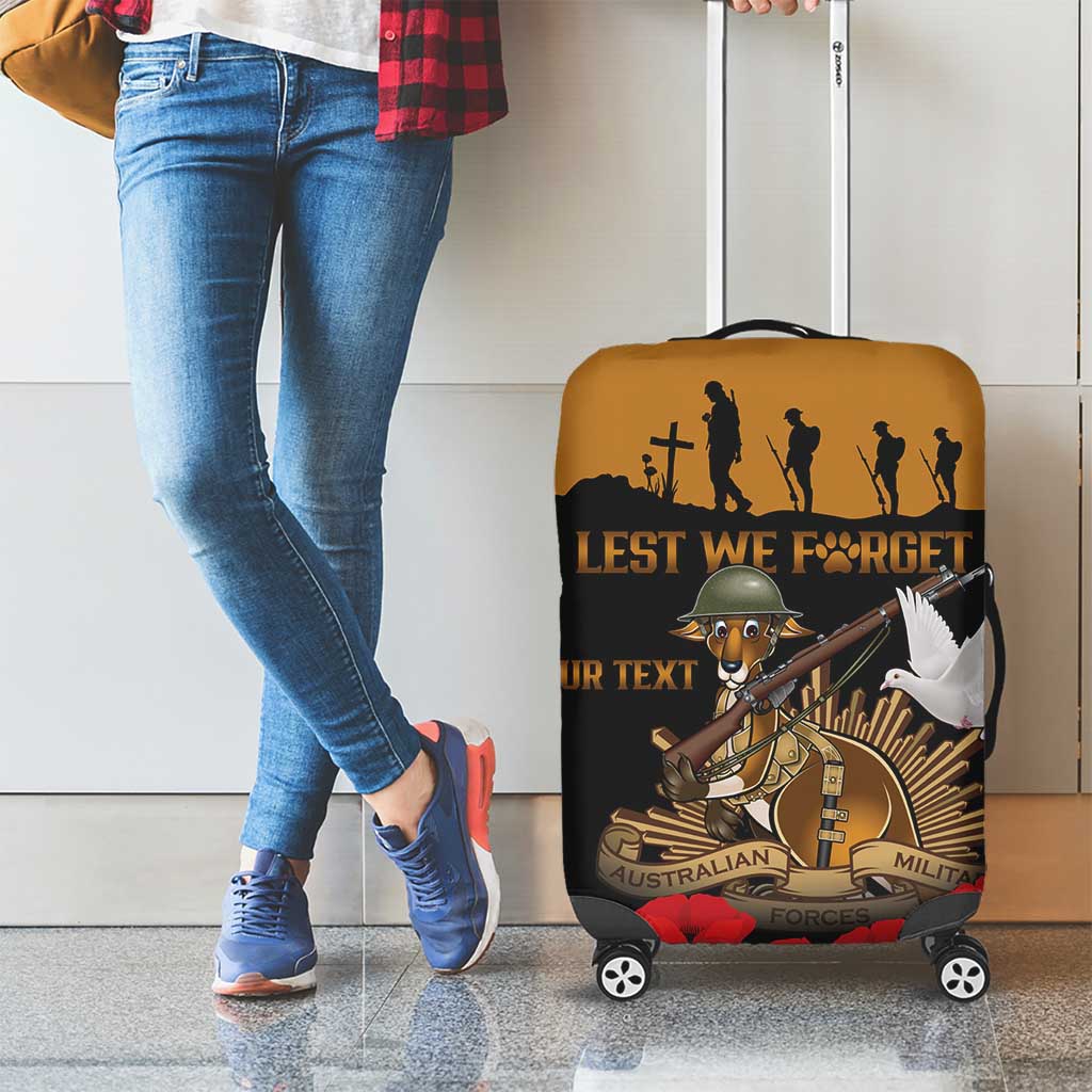 Australia ANZAC Day Personalised Luggage Cover Honouring The Animals That Served