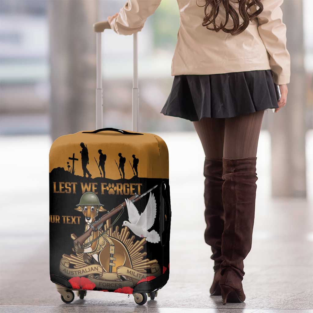 Australia ANZAC Day Personalised Luggage Cover Honouring The Animals That Served
