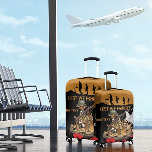 Australia ANZAC Day Personalised Luggage Cover Honouring The Animals That Served