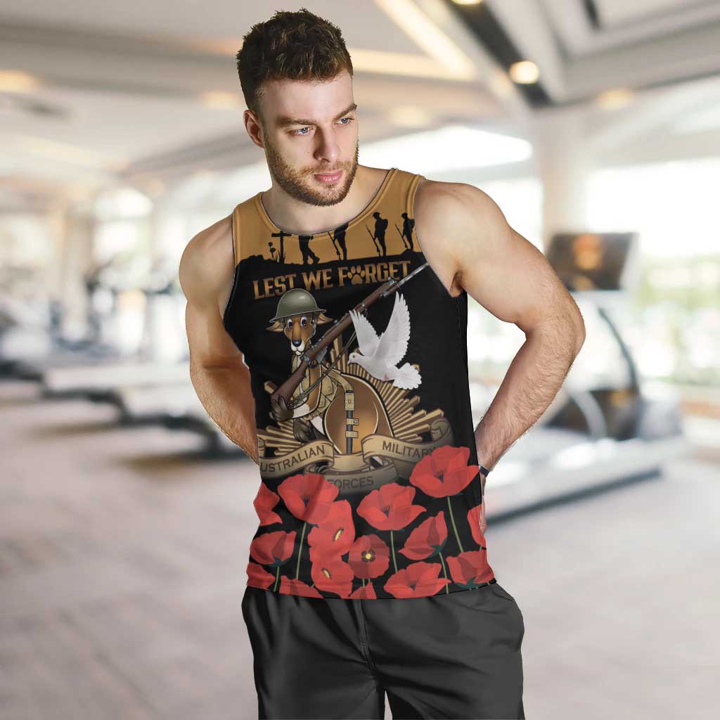 Australia ANZAC Day Personalised Men Tank Top Honouring The Animals That Served