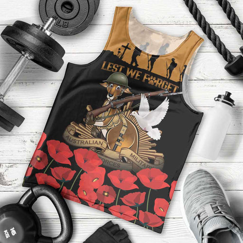 Australia ANZAC Day Personalised Men Tank Top Honouring The Animals That Served
