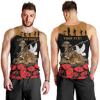 Australia ANZAC Day Personalised Men Tank Top Honouring The Animals That Served