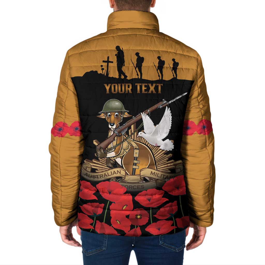 Australia ANZAC Day Personalised Padded Jacket Honouring The Animals That Served