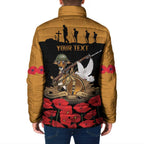 Australia ANZAC Day Personalised Padded Jacket Honouring The Animals That Served