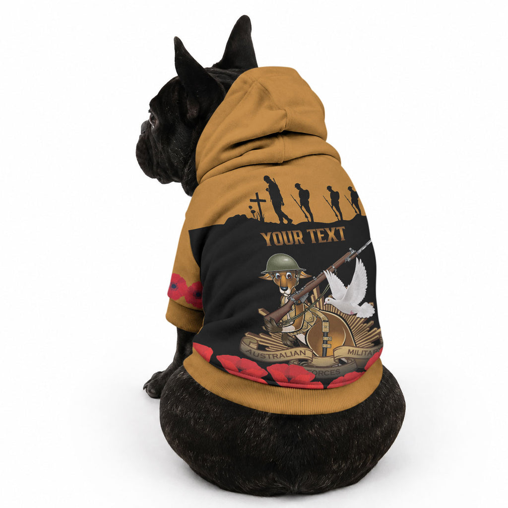 Australia ANZAC Day Personalised Pet Hoodie Honouring The Animals That Served
