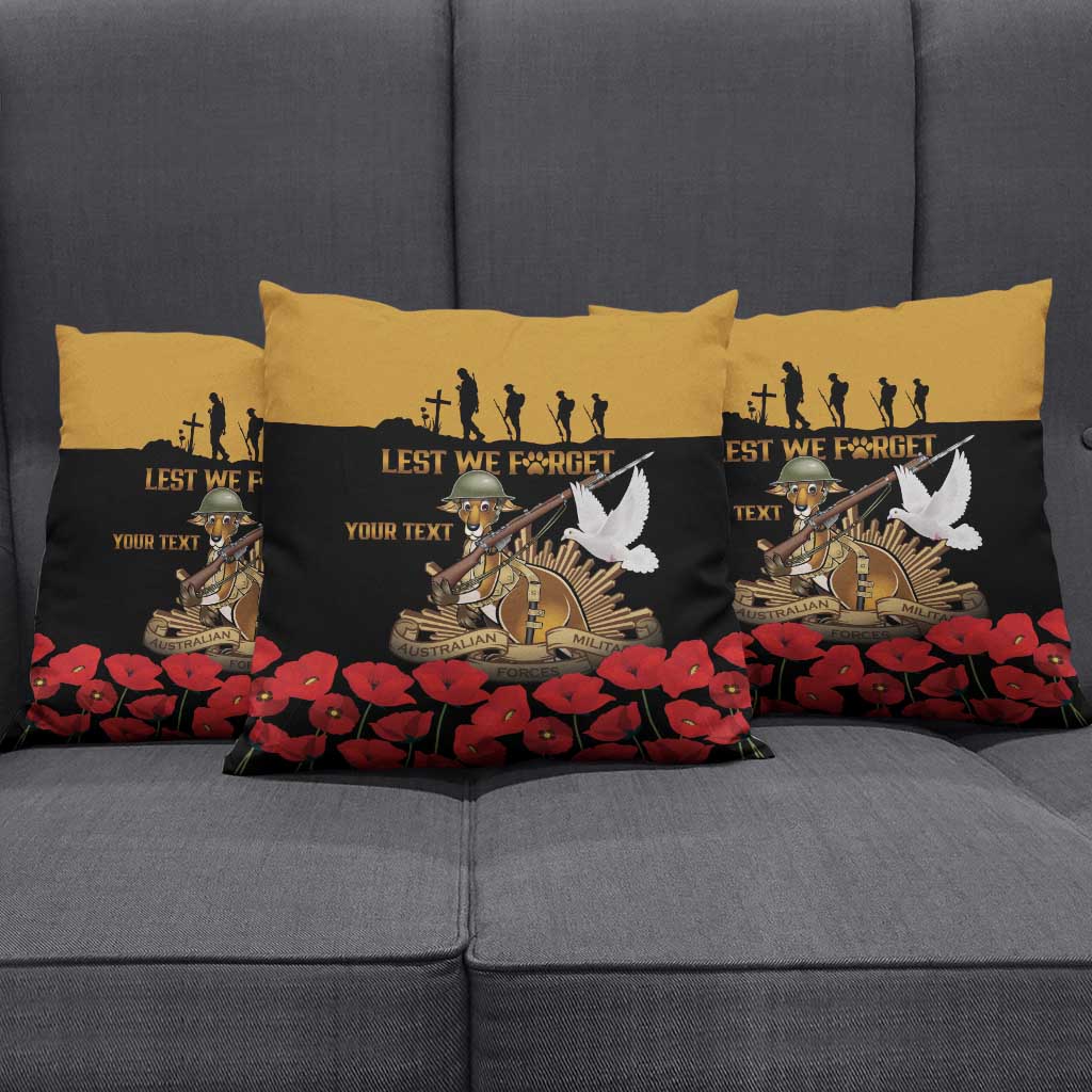 Australia ANZAC Day Personalised Pillow Cover Honouring The Animals That Served
