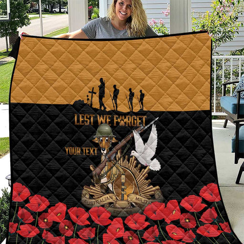 Australia ANZAC Day Personalised Quilt Honouring The Animals That Served
