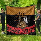Australia ANZAC Day Personalised Quilt Honouring The Animals That Served