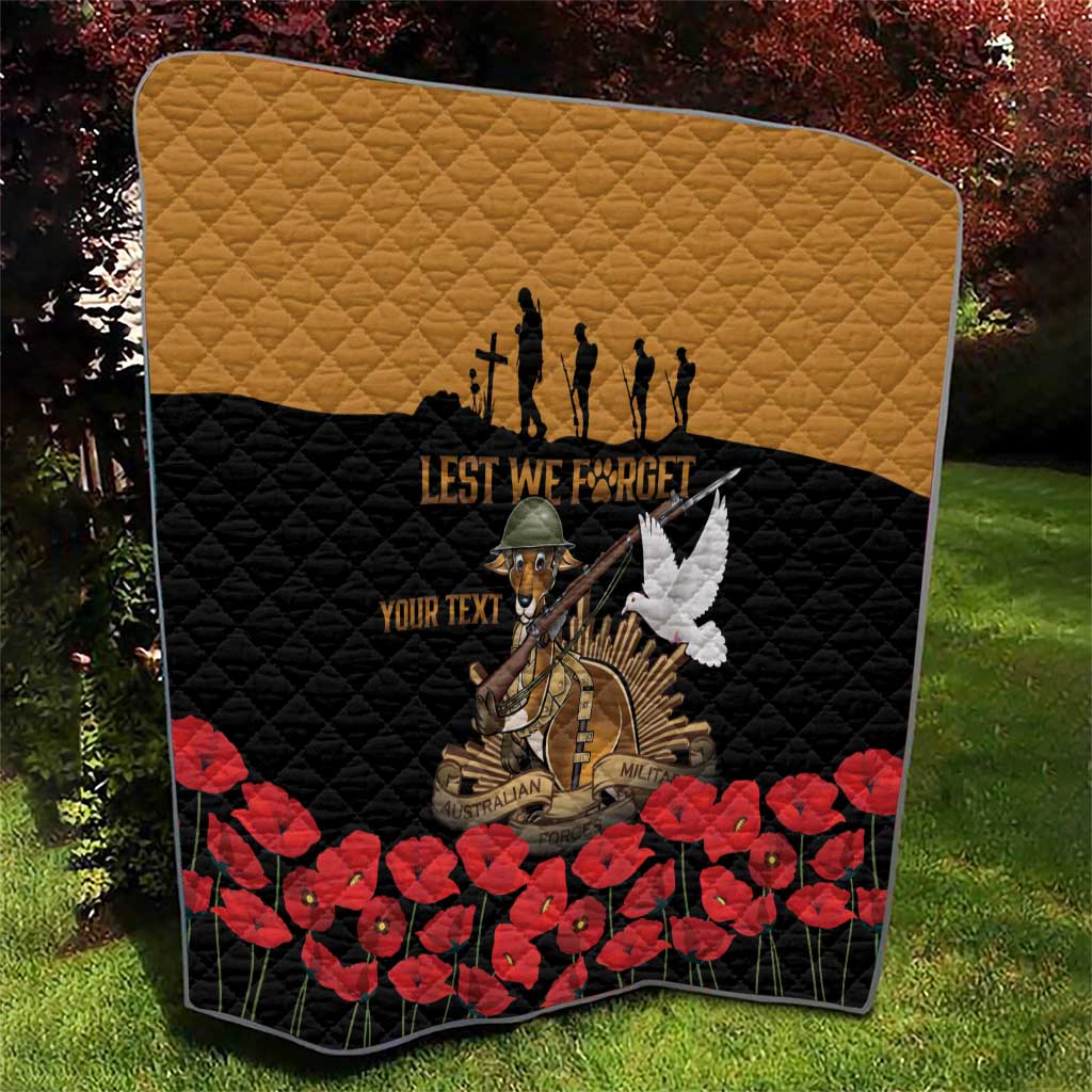 Australia ANZAC Day Personalised Quilt Honouring The Animals That Served