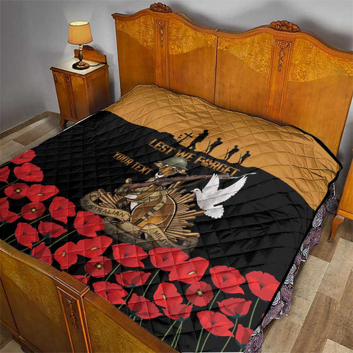 Australia ANZAC Day Personalised Quilt Honouring The Animals That Served