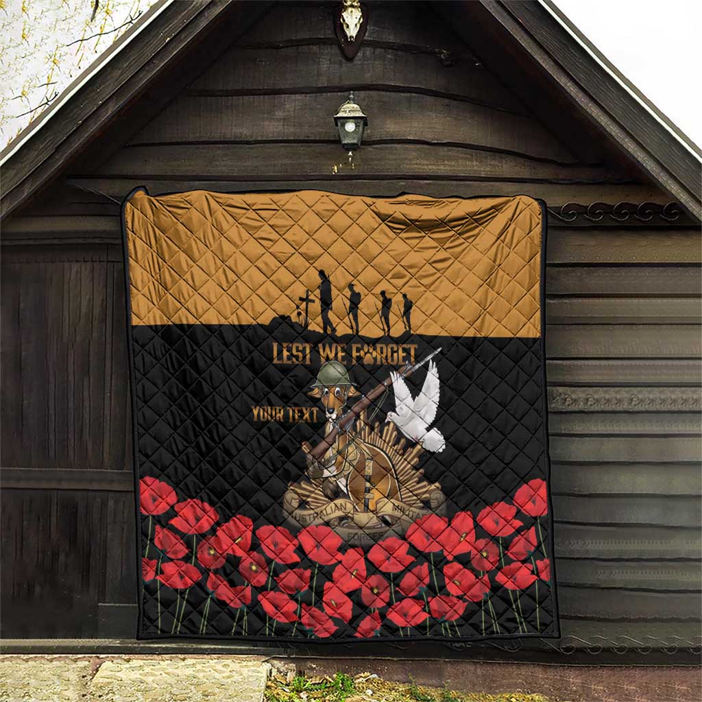 Australia ANZAC Day Personalised Quilt Honouring The Animals That Served