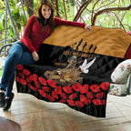 Australia ANZAC Day Personalised Quilt Honouring The Animals That Served