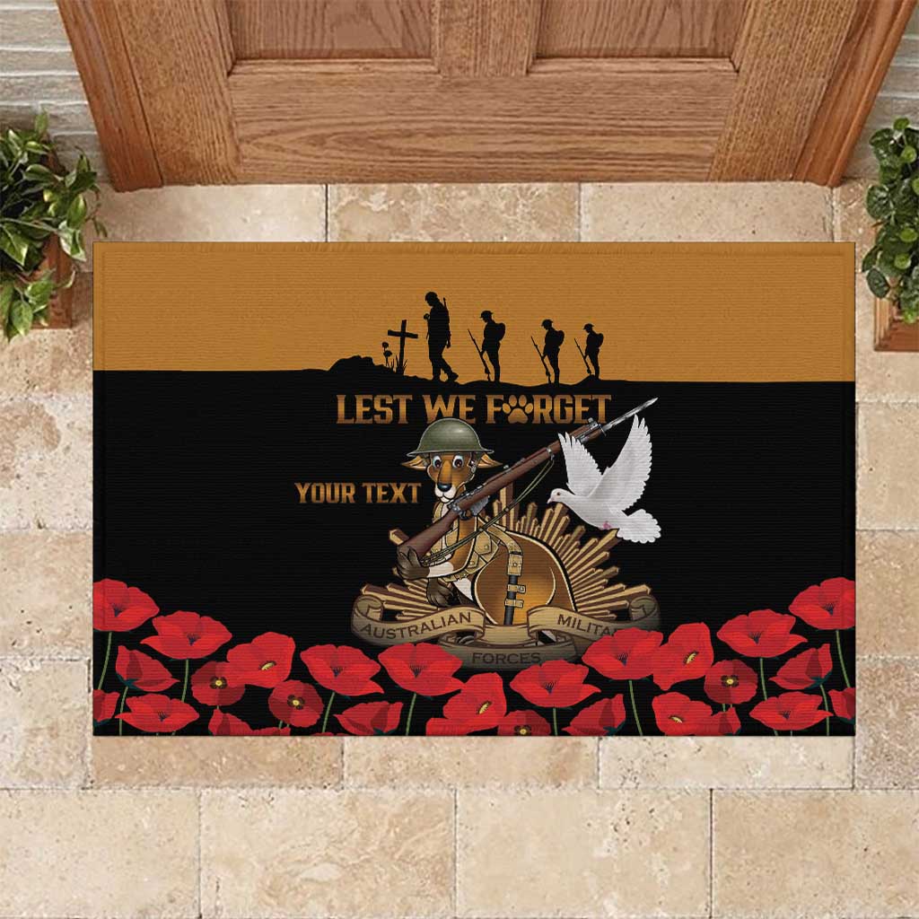 Australia ANZAC Day Personalised Rubber Doormat Honouring The Animals That Served