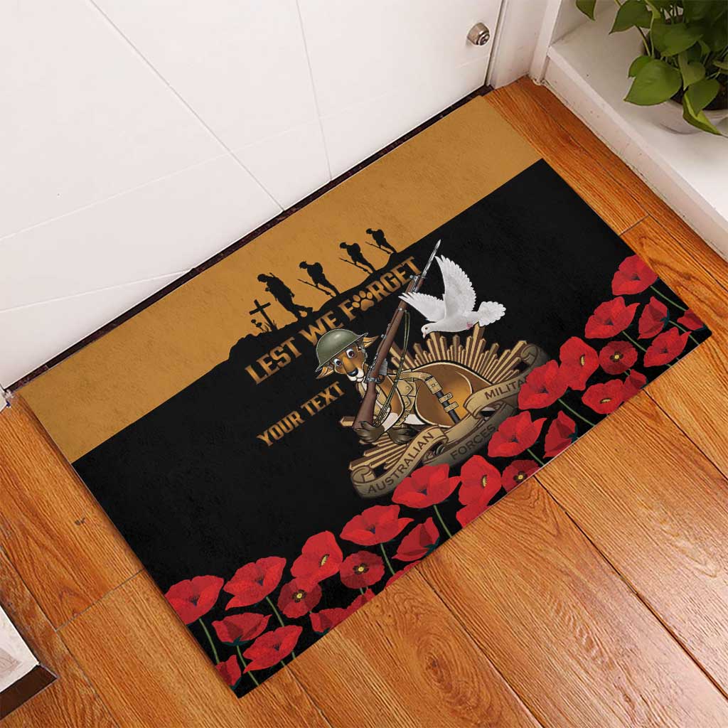 Australia ANZAC Day Personalised Rubber Doormat Honouring The Animals That Served
