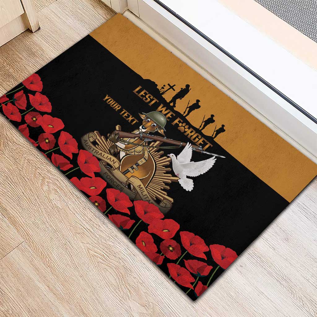 Australia ANZAC Day Personalised Rubber Doormat Honouring The Animals That Served