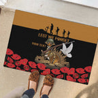 Australia ANZAC Day Personalised Rubber Doormat Honouring The Animals That Served