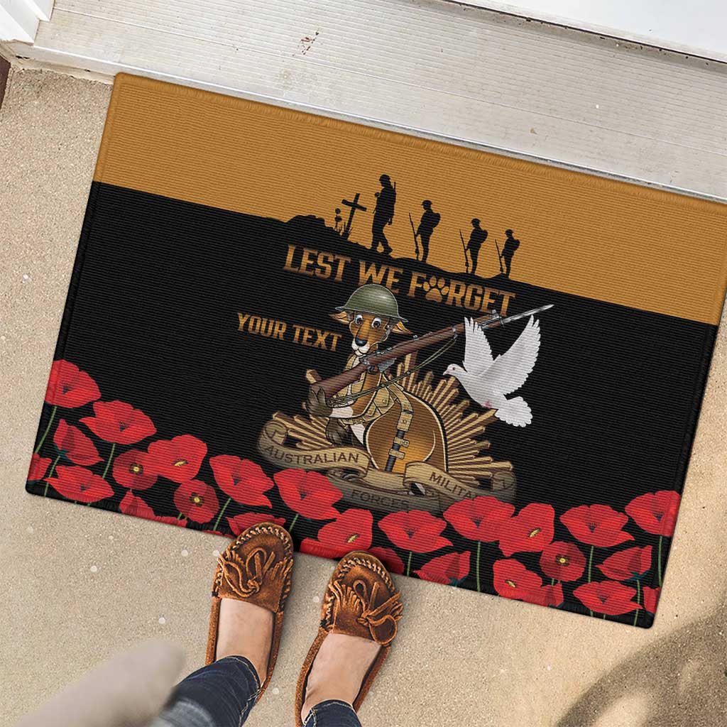 Australia ANZAC Day Personalised Rubber Doormat Honouring The Animals That Served