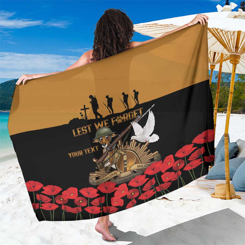 Australia ANZAC Day Personalised Sarong Honouring The Animals That Served