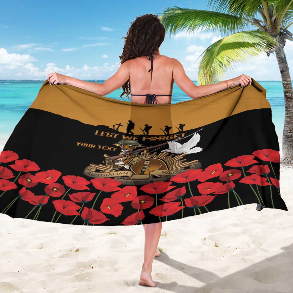 Australia ANZAC Day Personalised Sarong Honouring The Animals That Served