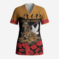 Australia ANZAC Day Personalised Scrub Top Honouring The Animals That Served