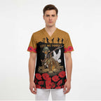 Australia ANZAC Day Personalised Scrub Top Honouring The Animals That Served
