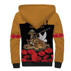 Australia ANZAC Day Personalised Sherpa Hoodie Honouring The Animals That Served