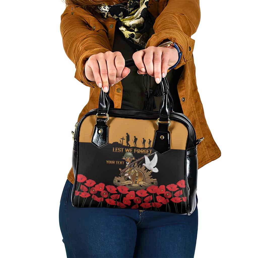 Australia ANZAC Day Personalised Shoulder Handbag Honouring The Animals That Served