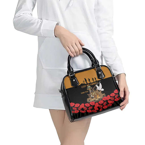 Australia ANZAC Day Personalised Shoulder Handbag Honouring The Animals That Served