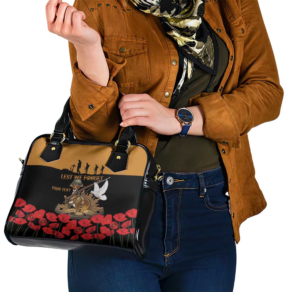 Australia ANZAC Day Personalised Shoulder Handbag Honouring The Animals That Served