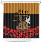 Australia ANZAC Day Personalised Shower Curtain Honouring The Animals That Served